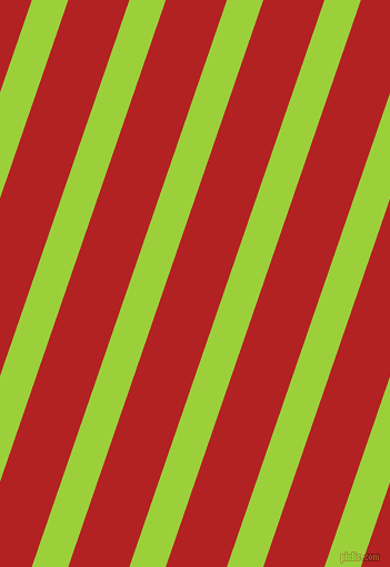71 degree angle lines stripes, 31 pixel line width, 52 pixel line spacing, Atlantis and Fire Brick angled lines and stripes seamless tileable