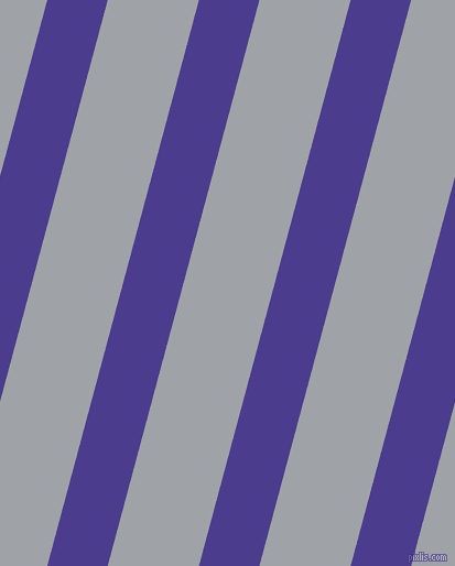 75 degree angle lines stripes, 53 pixel line width, 80 pixel line spacing, Blue Gem and Grey Chateau angled lines and stripes seamless tileable