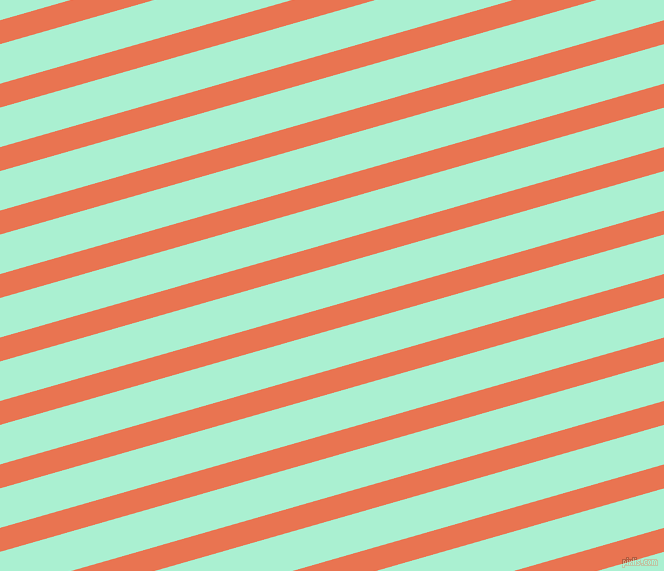 16 degree angle lines stripes, 23 pixel line width, 38 pixel line spacing, Burnt Sienna and Magic Mint angled lines and stripes seamless tileable