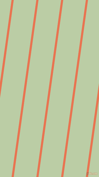82 degree angle lines stripes, 7 pixel line width, 73 pixel line spacing, Burnt Sienna and Pixie Green angled lines and stripes seamless tileable