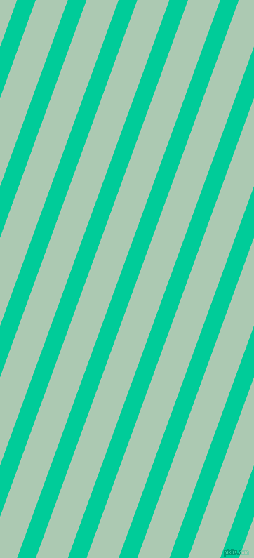 70 degree angle lines stripes, 25 pixel line width, 43 pixel line spacing, Caribbean Green and Gum Leaf angled lines and stripes seamless tileable