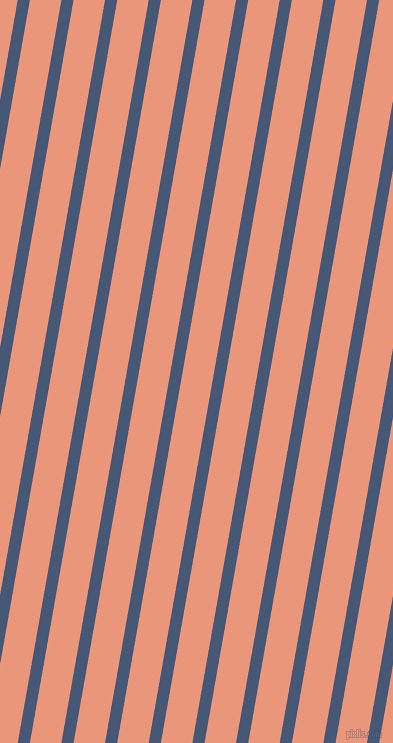 80 degree angle lines stripes, 12 pixel line width, 31 pixel line spacing, Chambray and Dark Salmon angled lines and stripes seamless tileable