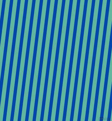 83 degree angle lines stripes, 11 pixel line width, 14 pixel line spacing, Cobalt and Keppel angled lines and stripes seamless tileable