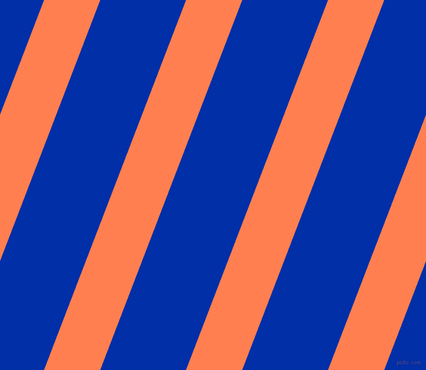 69 degree angle lines stripes, 76 pixel line width, 116 pixel line spacingCoral and International Klein Blue angled lines and stripes seamless tileable