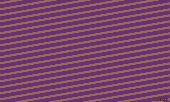 10 degree angle lines stripes, 7 pixel line width, 12 pixel line spacing, Dark Chestnut and Seance angled lines and stripes seamless tileable