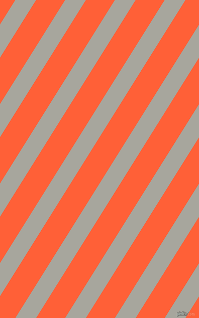 58 degree angle lines stripes, 35 pixel line width, 49 pixel line spacing, Foggy Grey and Outrageous Orange angled lines and stripes seamless tileable