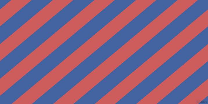 40 degree angle lines stripes, 45 pixel line width, 47 pixel line spacing, Indian Red and Mariner angled lines and stripes seamless tileable