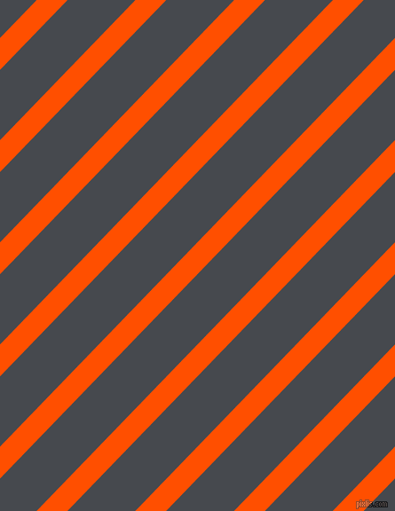 46 degree angle lines stripes, 25 pixel line width, 55 pixel line spacing, International Orange and Tuna angled lines and stripes seamless tileable