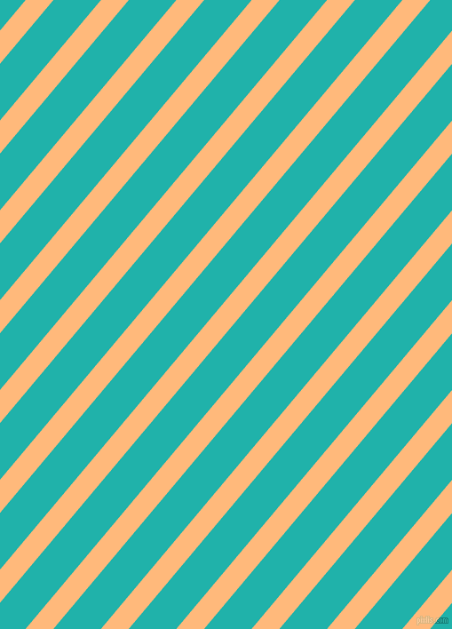 50 degree angle lines stripes, 24 pixel line width, 41 pixel line spacing, Macaroni And Cheese and Light Sea Green angled lines and stripes seamless tileable
