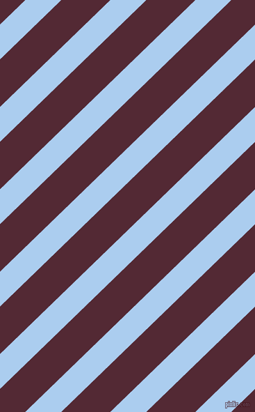 44 degree angle lines stripes, 36 pixel line width, 49 pixel line spacing, Pale Cornflower Blue and Black Rose angled lines and stripes seamless tileable