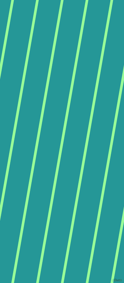 80 degree angle lines stripes, 10 pixel line width, 83 pixel line spacing, Pale Green and Java angled lines and stripes seamless tileable
