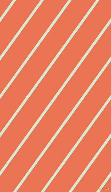 54 degree angle lines stripes, 9 pixel line width, 66 pixel line spacing, Peppermint and Burnt Sienna angled lines and stripes seamless tileable