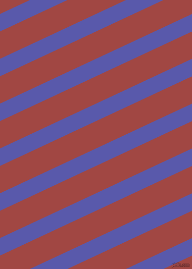 25 degree angle lines stripes, 32 pixel line width, 50 pixel line spacing, Rich Blue and Roof Terracotta angled lines and stripes seamless tileable