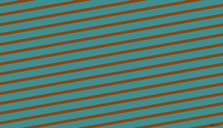 10 degree angle lines stripes, 10 pixel line width, 24 pixel line spacing, Saddle Brown and Blue Chill angled lines and stripes seamless tileable