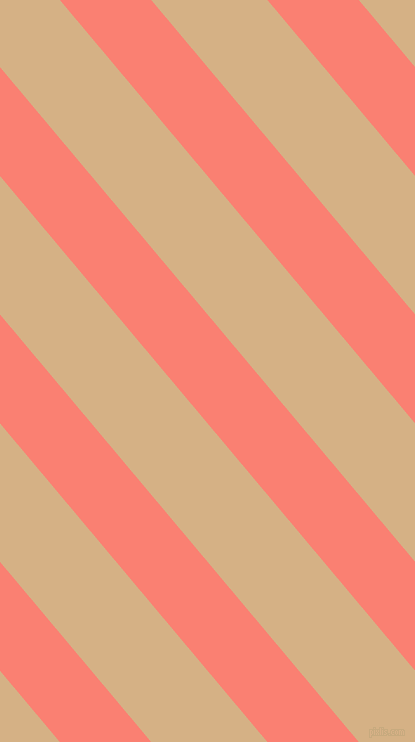 130 degree angle lines stripes, 70 pixel line width, 89 pixel line spacing, Salmon and Calico angled lines and stripes seamless tileable
