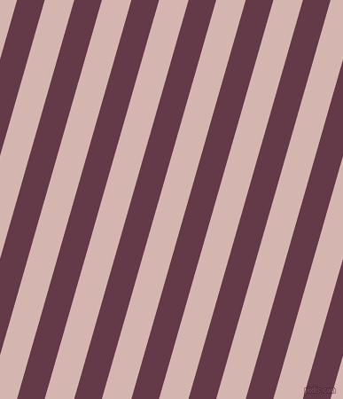 74 degree angle lines stripes, 30 pixel line width, 32 pixel line spacing, Tawny Port and Oyster Pink angled lines and stripes seamless tileable