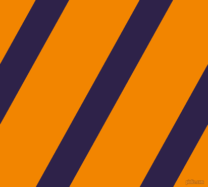 61 degree angle lines stripes, 58 pixel line width, 122 pixel line spacing, Violent Violet and Tangerine angled lines and stripes seamless tileable