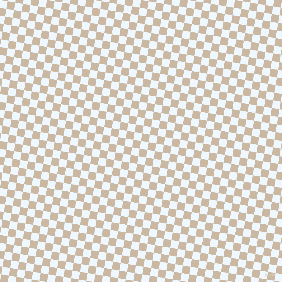 81/171 degree angle diagonal checkered chequered squares checker pattern checkers background, 26 pixel square size, Alice Blue and Grain Brown checkers chequered checkered squares seamless tileable