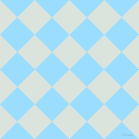 45/135 degree angle diagonal checkered chequered squares checker pattern checkers background, 79 pixel squares size, , Aqua Squeeze and Columbia Blue checkers chequered checkered squares seamless tileable