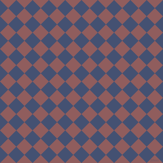 45/135 degree angle diagonal checkered chequered squares checker pattern checkers background, 49 pixel square size, , Astronaut and Rose Taupe checkers chequered checkered squares seamless tileable