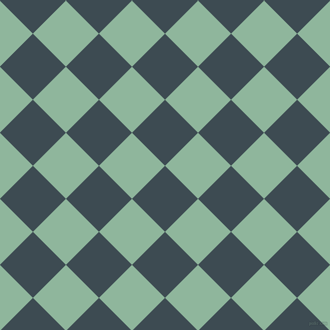 45/135 degree angle diagonal checkered chequered squares checker pattern checkers background, 91 pixel squares size, , Atomic and Summer Green checkers chequered checkered squares seamless tileable