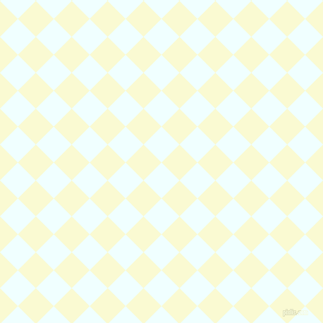 45/135 degree angle diagonal checkered chequered squares checker pattern checkers background, 36 pixel square size, , Azure and Light Goldenrod Yellow checkers chequered checkered squares seamless tileable