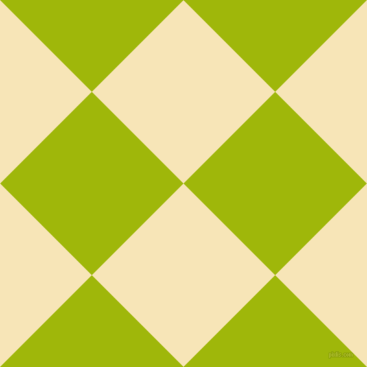 45/135 degree angle diagonal checkered chequered squares checker pattern checkers background, 189 pixel squares size, Barley White and Citrus checkers chequered checkered squares seamless tileable