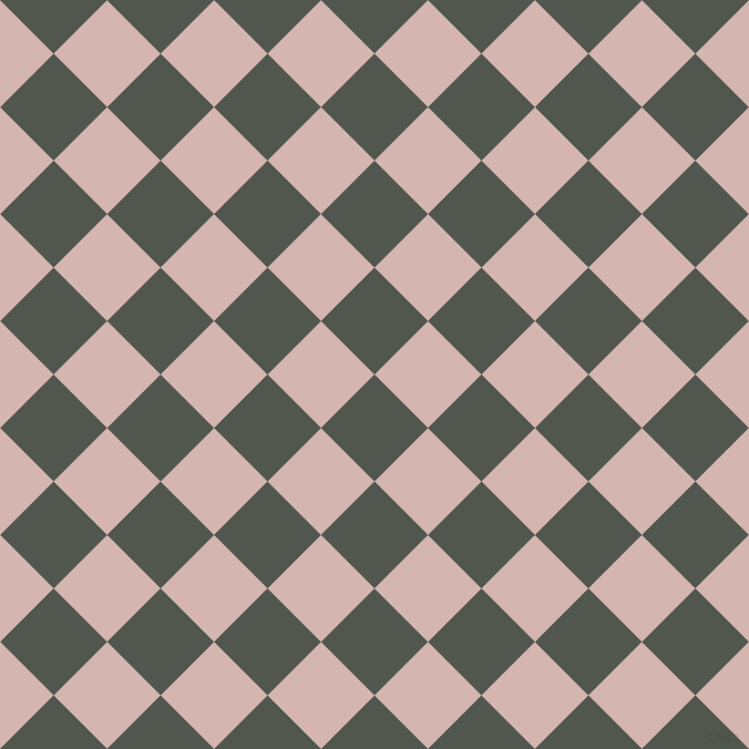 45/135 degree angle diagonal checkered chequered squares checker pattern checkers background, 83 pixel square size, , Battleship Grey and Oyster Pink checkers chequered checkered squares seamless tileable