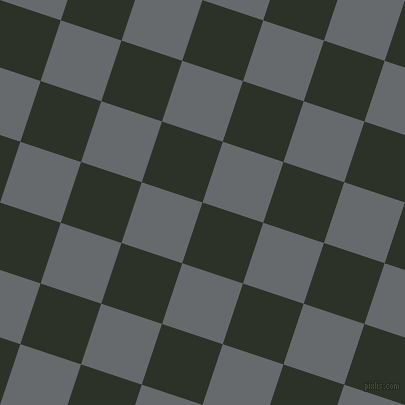 72/162 degree angle diagonal checkered chequered squares checker pattern checkers background, 64 pixel square size, Black Forest and Mid Grey checkers chequered checkered squares seamless tileable