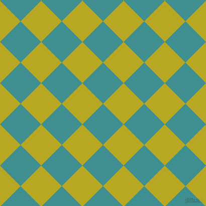 45/135 degree angle diagonal checkered chequered squares checker pattern checkers background, 58 pixel square size, Blue Chill and Earls Green checkers chequered checkered squares seamless tileable