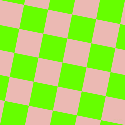 79/169 degree angle diagonal checkered chequered squares checker pattern checkers background, 98 pixel squares size, , Bright Green and Beauty Bush checkers chequered checkered squares seamless tileable