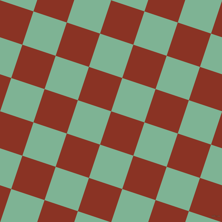 72/162 degree angle diagonal checkered chequered squares checker pattern checkers background, 148 pixel square size, , Burnt Umber and Padua checkers chequered checkered squares seamless tileable