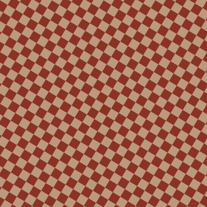 59/149 degree angle diagonal checkered chequered squares checker pattern checkers background, 31 pixel square size, , Burnt Umber and Pale Taupe checkers chequered checkered squares seamless tileable