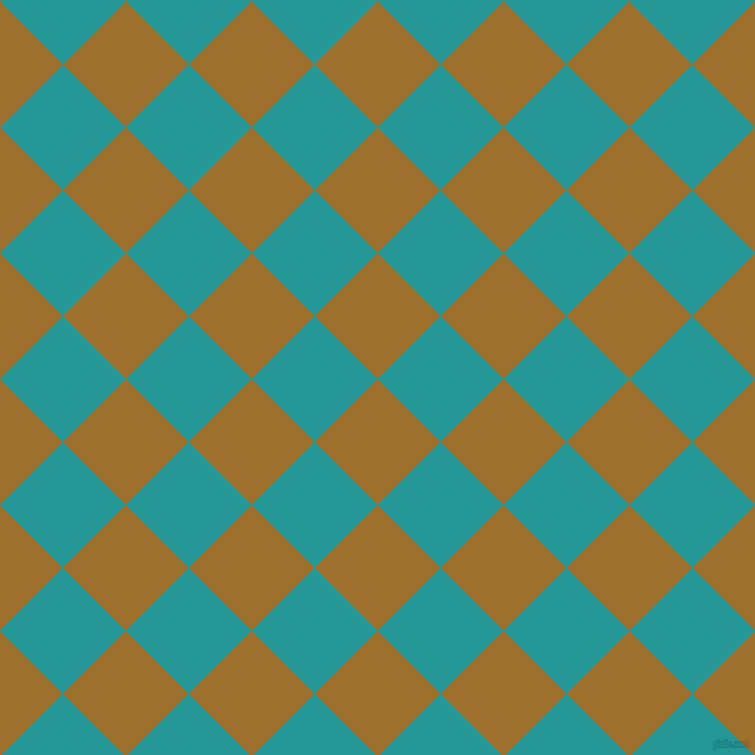 45/135 degree angle diagonal checkered chequered squares checker pattern checkers background, 89 pixel square size, Buttered Rum and Java checkers chequered checkered squares seamless tileable