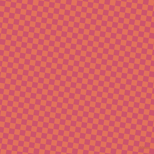 82/172 degree angle diagonal checkered chequered squares checker pattern checkers background, 18 pixel square size, , Cabaret and Terra Cotta checkers chequered checkered squares seamless tileable