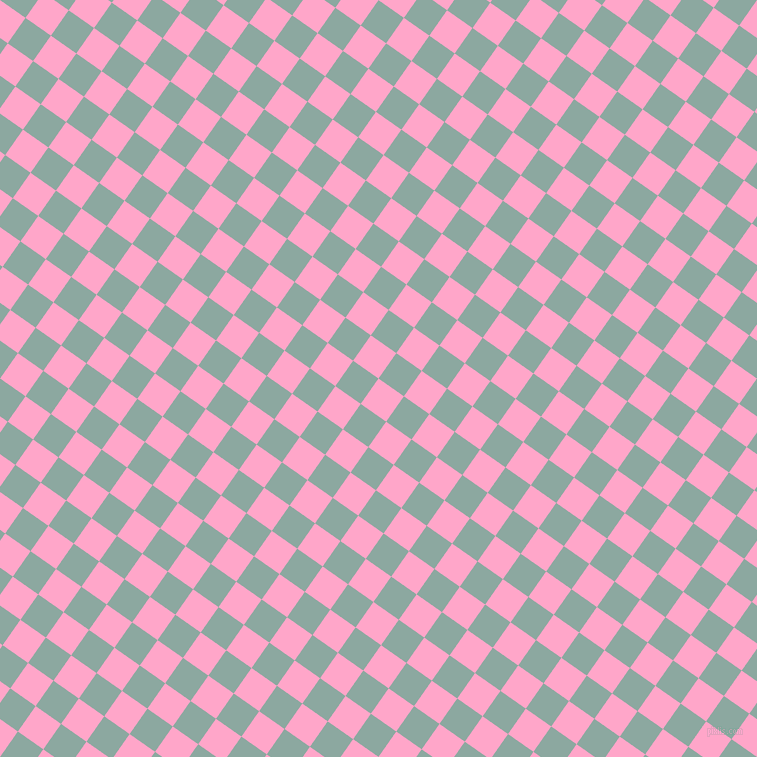 55/145 degree angle diagonal checkered chequered squares checker pattern checkers background, 31 pixel squares size, , Carnation Pink and Cascade checkers chequered checkered squares seamless tileable