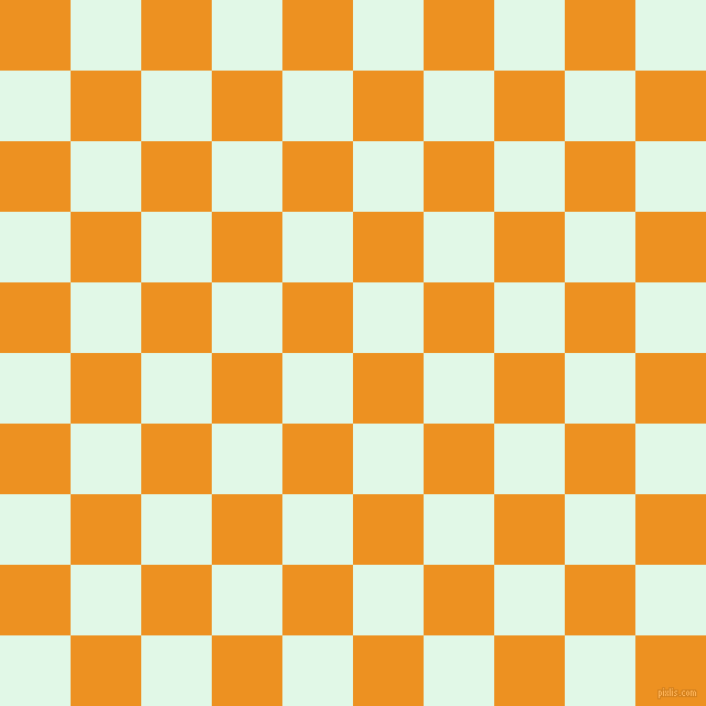 checkered chequered squares checkers background checker pattern, 64 pixel squares size, , Carrot Orange and Cosmic Latte checkers chequered checkered squares seamless tileable