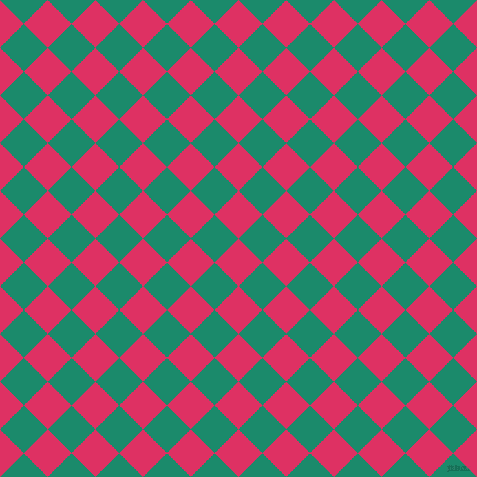 45/135 degree angle diagonal checkered chequered squares checker pattern checkers background, 49 pixel squares size, , Cerise and Elf Green checkers chequered checkered squares seamless tileable