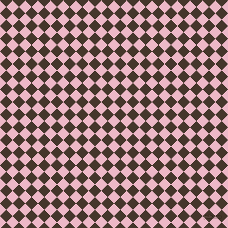 45/135 degree angle diagonal checkered chequered squares checker pattern checkers background, 18 pixel square size, , Chantilly and Dark Rum checkers chequered checkered squares seamless tileable