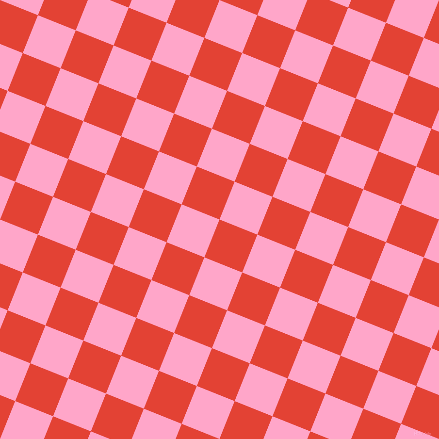 68/158 degree angle diagonal checkered chequered squares checker pattern checkers background, 84 pixel squares size, , Cinnabar and Carnation Pink checkers chequered checkered squares seamless tileable