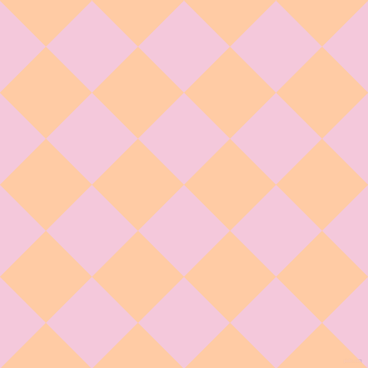 45/135 degree angle diagonal checkered chequered squares checker pattern checkers background, 127 pixel square size, Classic Rose and Peach checkers chequered checkered squares seamless tileable