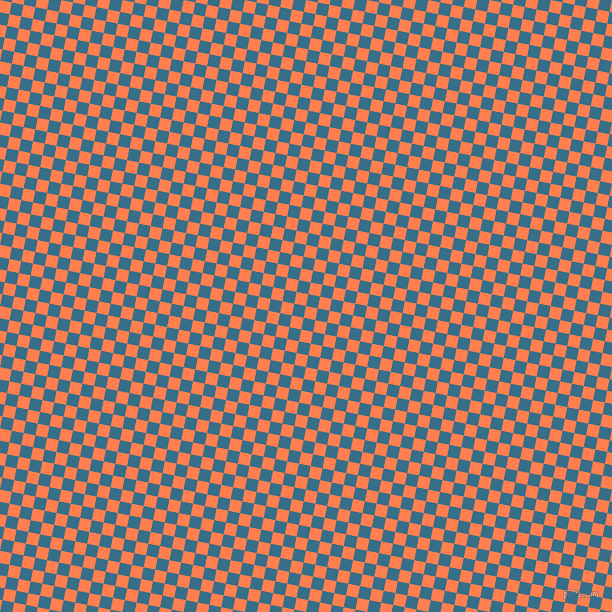 79/169 degree angle diagonal checkered chequered squares checker pattern checkers background, 12 pixel square size, , Coral and Astral checkers chequered checkered squares seamless tileable