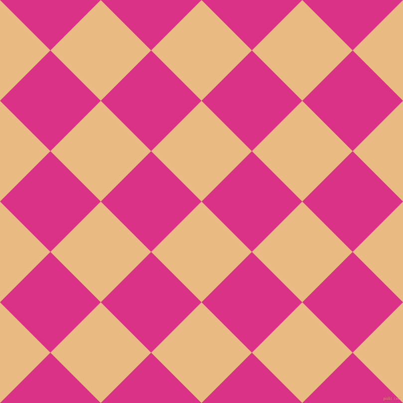 45/135 degree angle diagonal checkered chequered squares checker pattern checkers background, 143 pixel squares size, , Corvette and Deep Cerise checkers chequered checkered squares seamless tileable