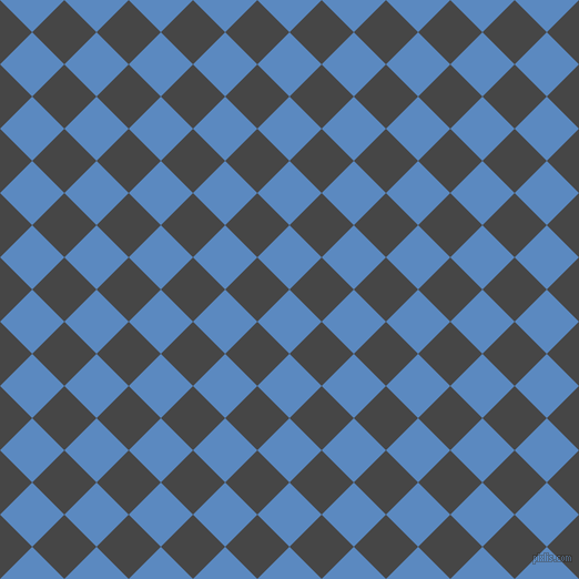 45/135 degree angle diagonal checkered chequered squares checker pattern checkers background, 41 pixel square size, , Danube and Charcoal checkers chequered checkered squares seamless tileable