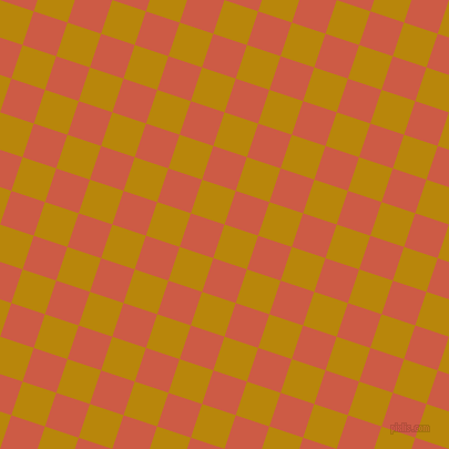 72/162 degree angle diagonal checkered chequered squares checker pattern checkers background, 32 pixel square size, , Dark Goldenrod and Dark Coral checkers chequered checkered squares seamless tileable