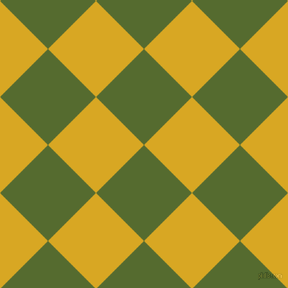 45/135 degree angle diagonal checkered chequered squares checker pattern checkers background, 99 pixel squares size, , Dark Olive Green and Galliano checkers chequered checkered squares seamless tileable