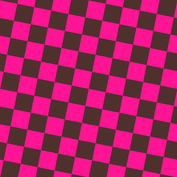 79/169 degree angle diagonal checkered chequered squares checker pattern checkers background, 56 pixel squares size, , Deep Pink and Espresso checkers chequered checkered squares seamless tileable