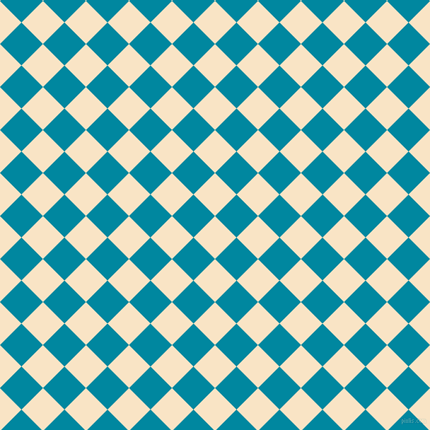 45/135 degree angle diagonal checkered chequered squares checker pattern checkers background, 43 pixel squares size, , Egg Sour and Eastern Blue checkers chequered checkered squares seamless tileable