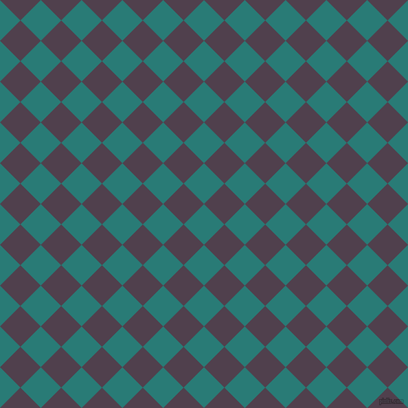 45/135 degree angle diagonal checkered chequered squares checker pattern checkers background, 42 pixel squares size, , Elm and Purple Taupe checkers chequered checkered squares seamless tileable