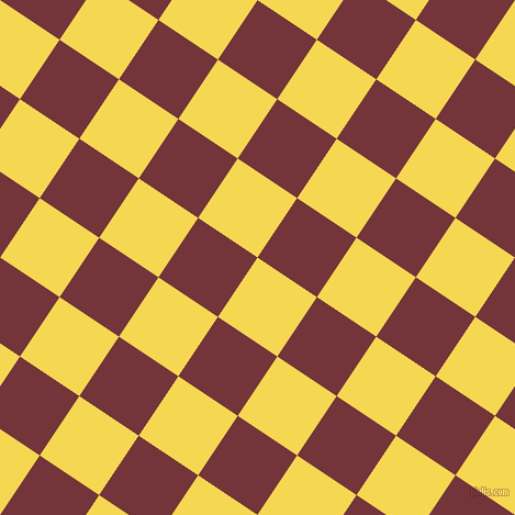 56/146 degree angle diagonal checkered chequered squares checker pattern checkers background, 65 pixel squares size, , Energy Yellow and Merlot checkers chequered checkered squares seamless tileable